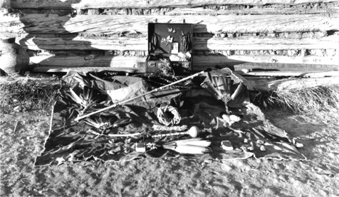 Black and white photo of Peyote box