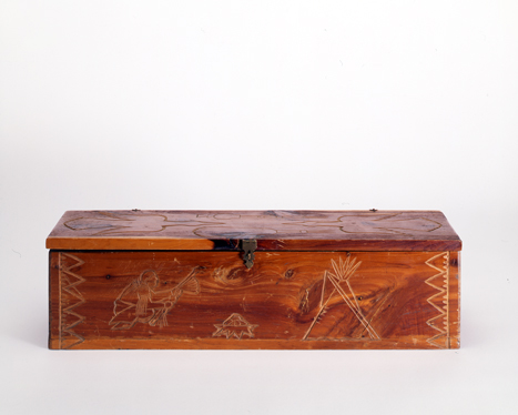 Cedar wood peyote box.